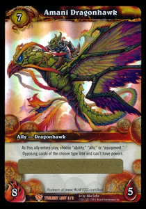 Amani Dragonhawk WoW TCG Loot Card
