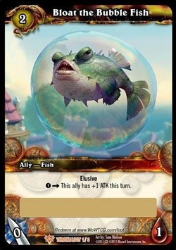 Bloat the Bubble Fish WoW TCG Loot Card