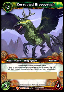 Corrupted Hippogryph WoW TCG Loot Card