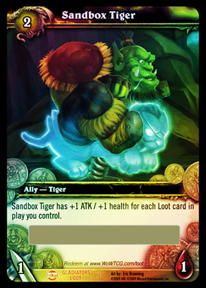 Sandbox Tiger WoW TCG Loot Card