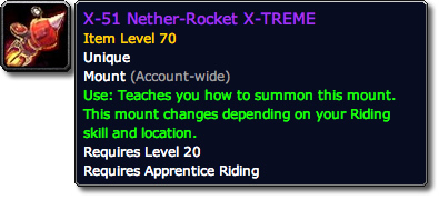 X-51 Nether-Rocket X-TREME Tooltip