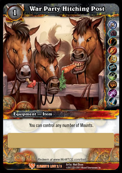 War Party Hitching Post WoW TCG Loot Card