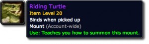 Riding Turtle WoW Tooltip