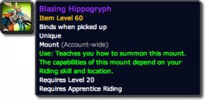 Blazing Hippogryph Tooltip
